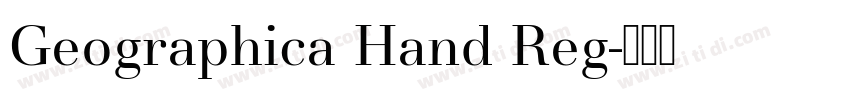 Geographica Hand Reg字体转换